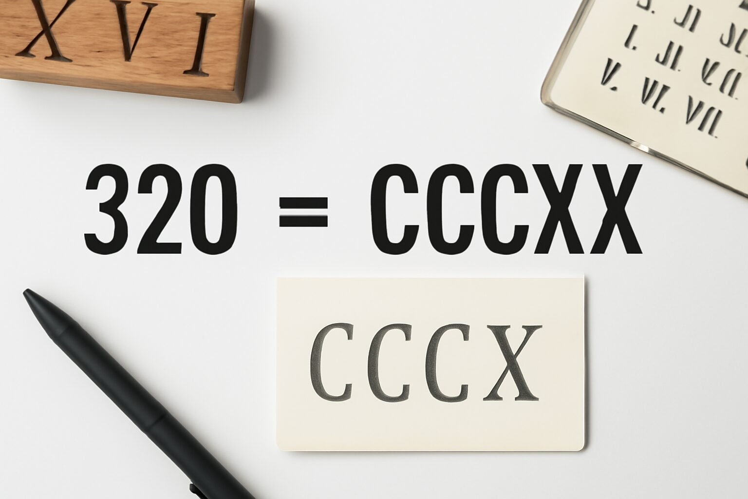 Roman Numerals: 320