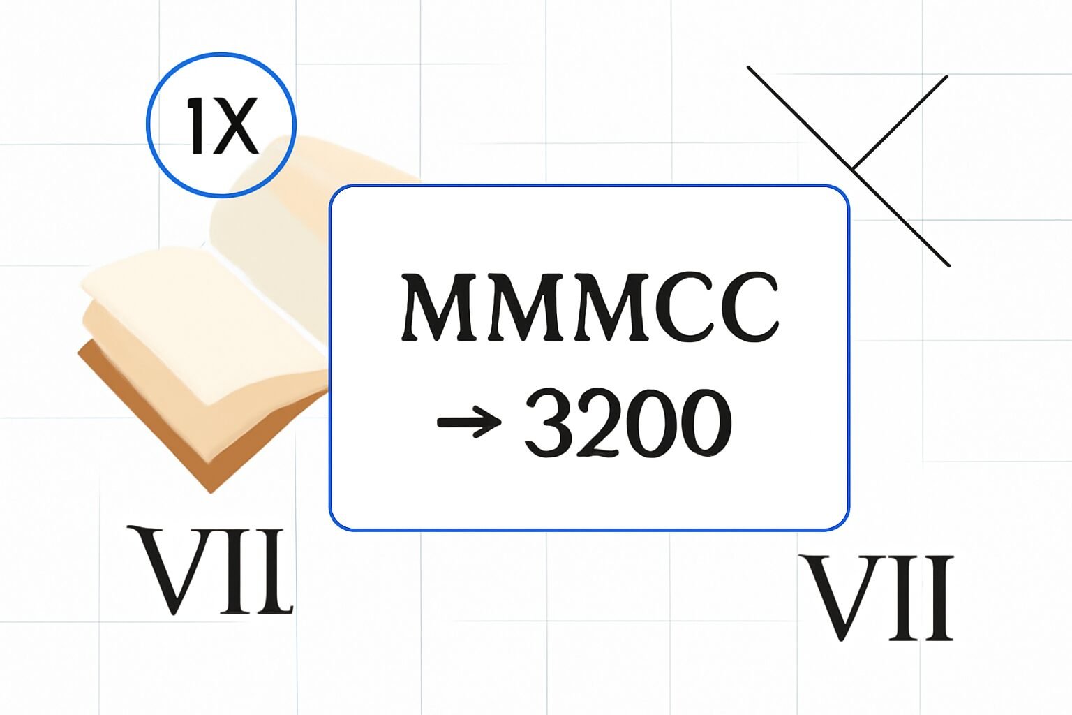 Roman Numerals: 3200