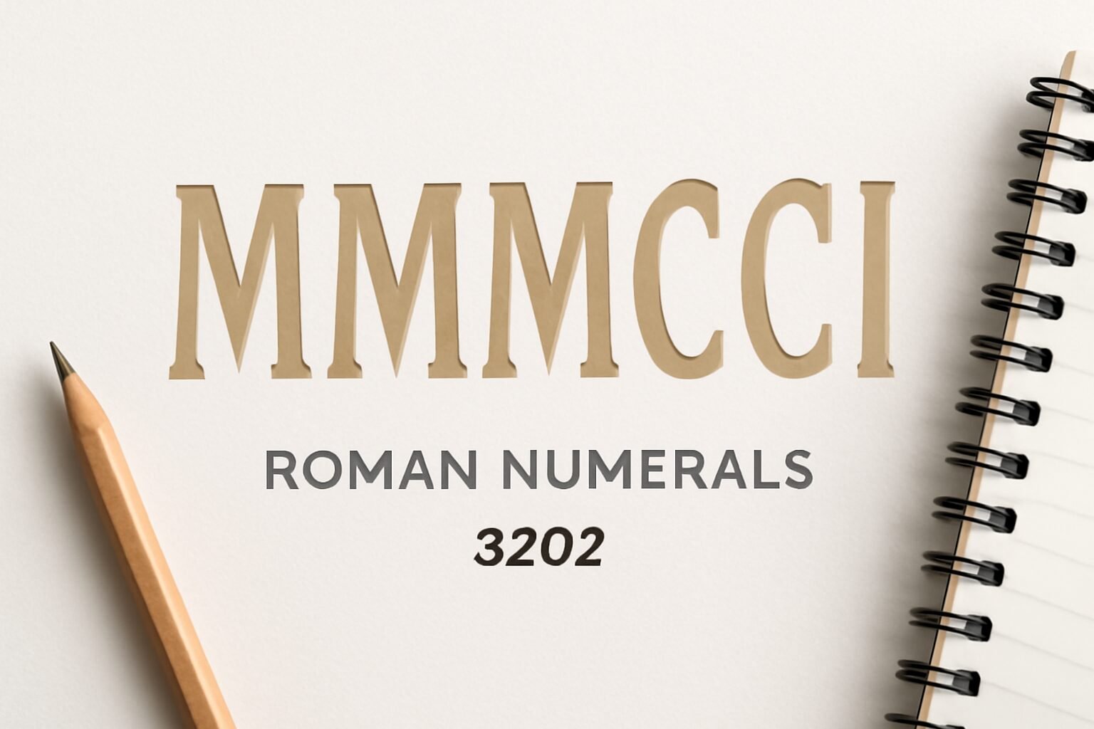 Roman Numerals: 3202