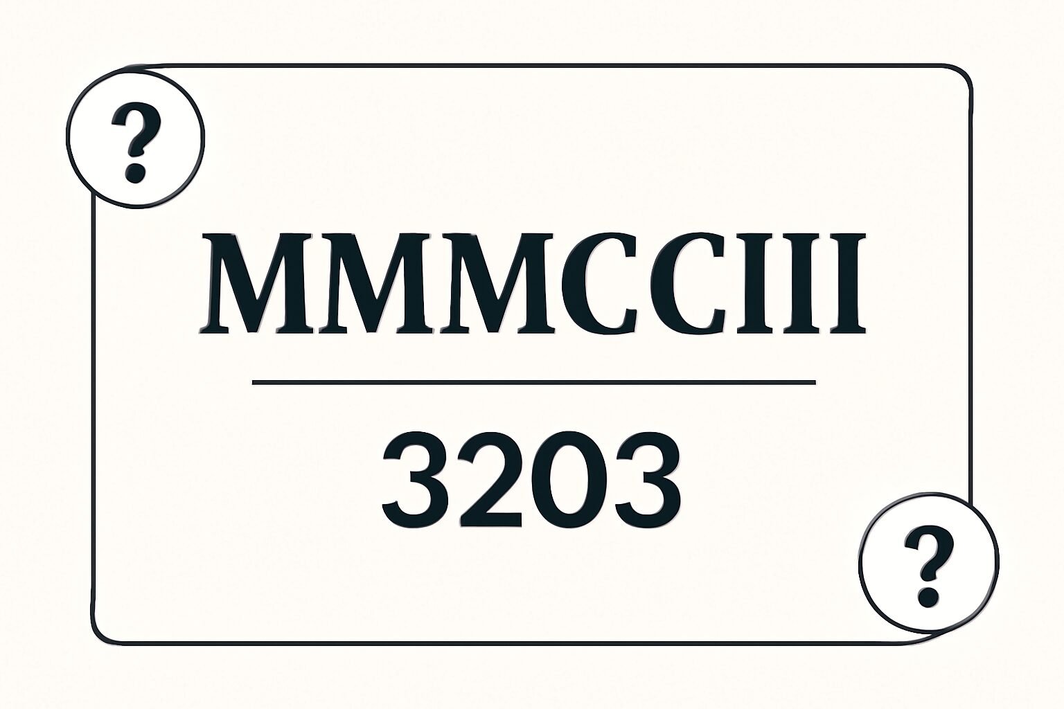 Roman Numerals: 3203