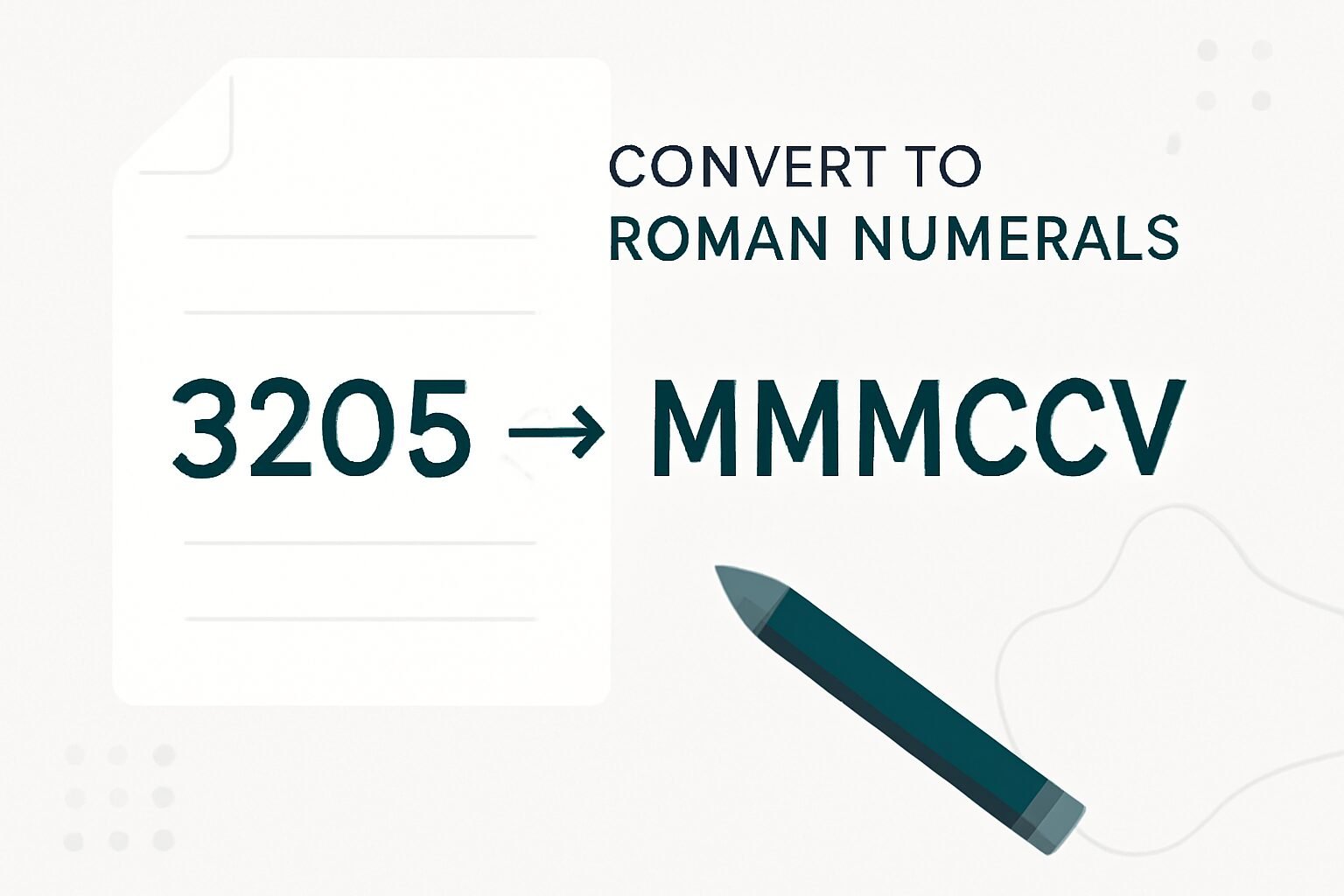 Roman Numerals: 3205