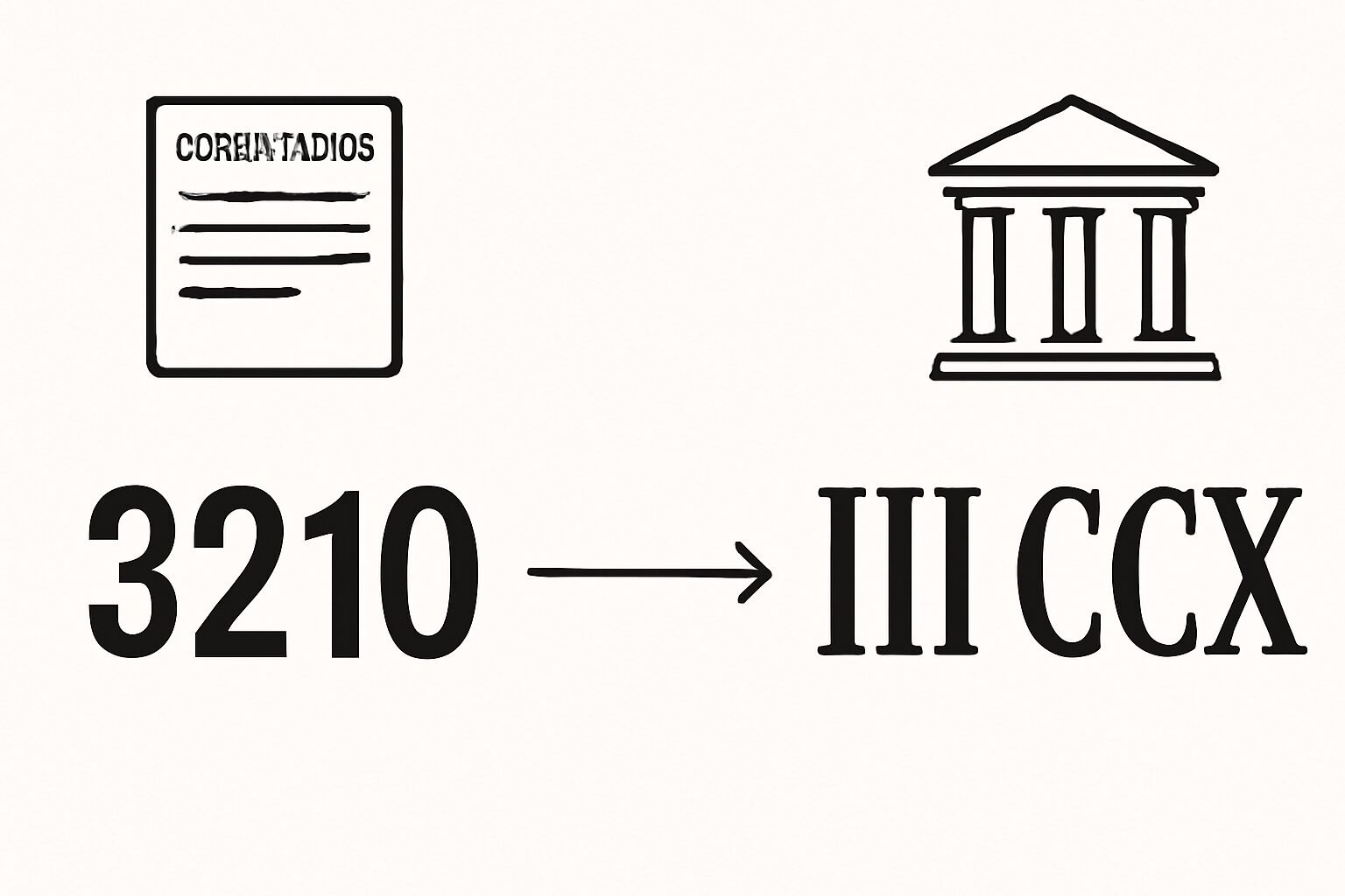 Roman Numerals: 3210