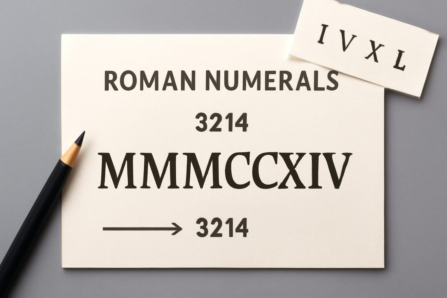 Roman Numerals: 3214