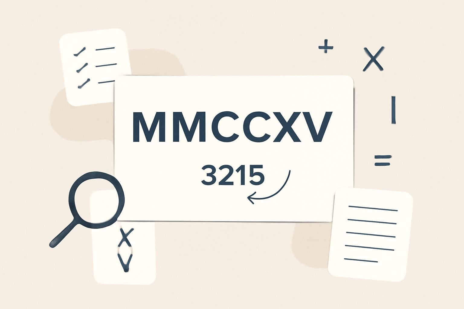 Roman Numerals: 3215