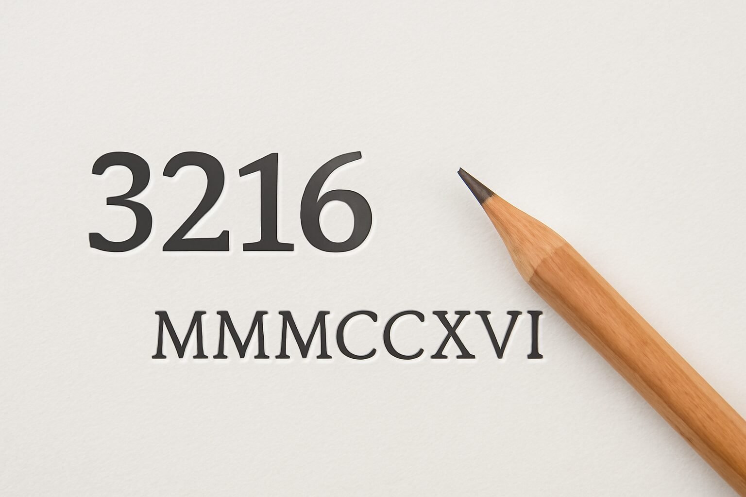 Roman Numerals: 3216