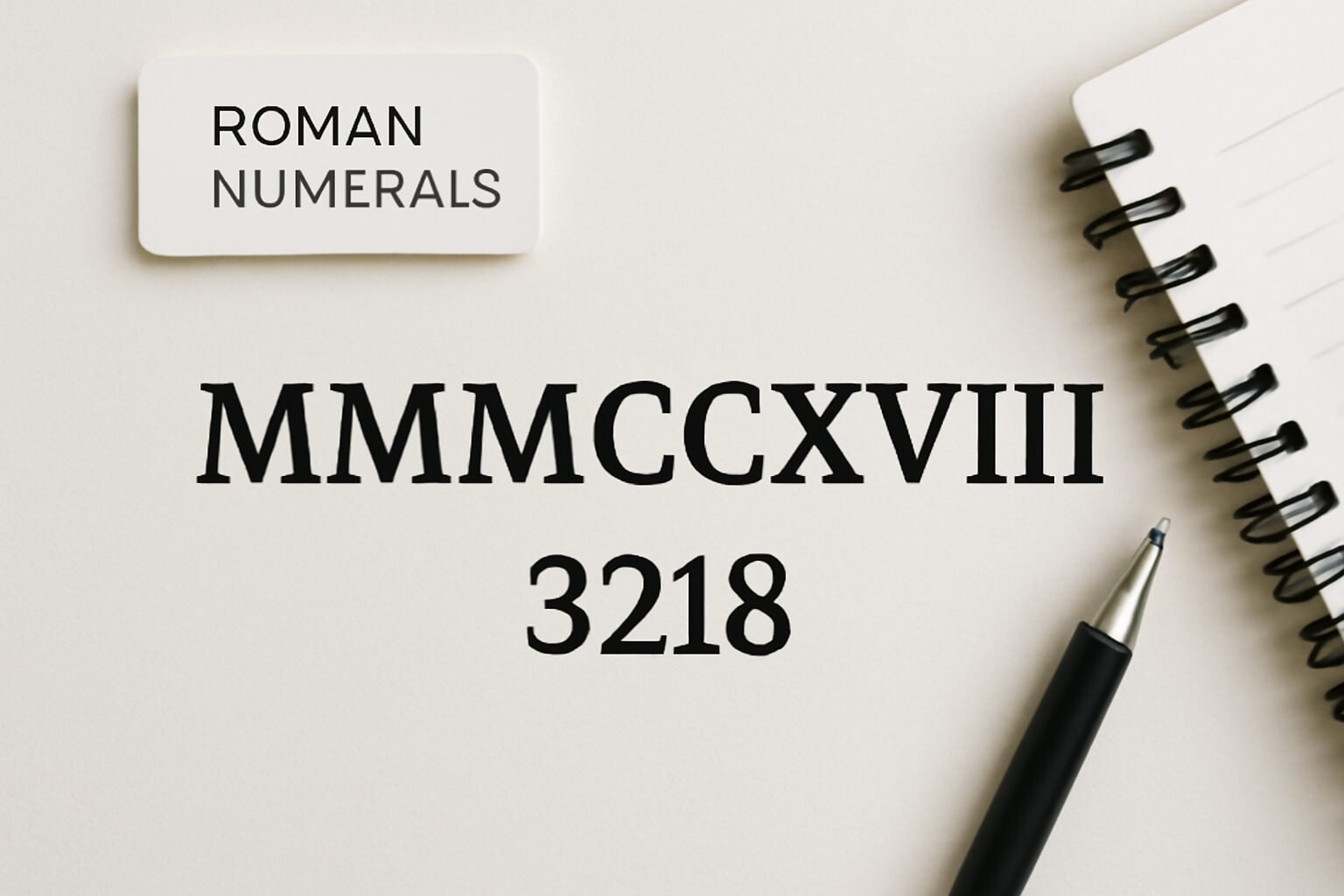 Roman Numerals: 3218