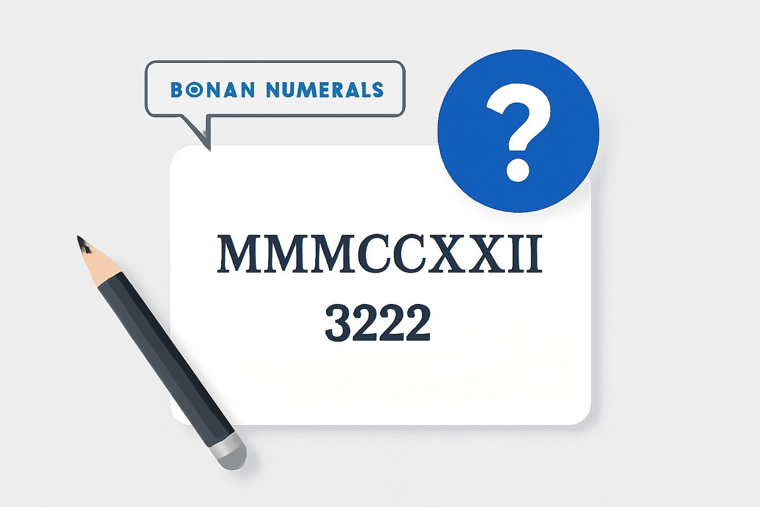 Roman Numerals: 3222