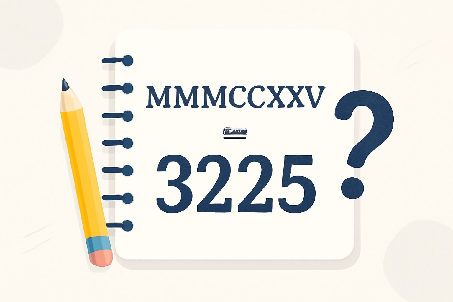 Roman Numerals: 3225