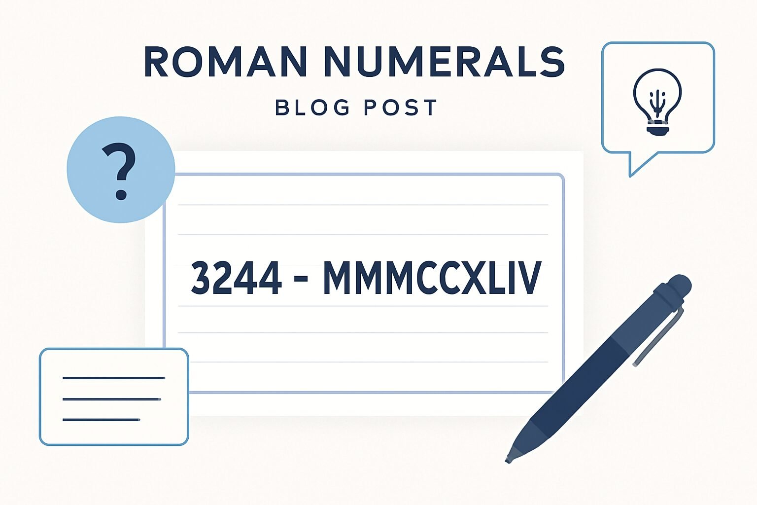 Roman Numerals: 3244