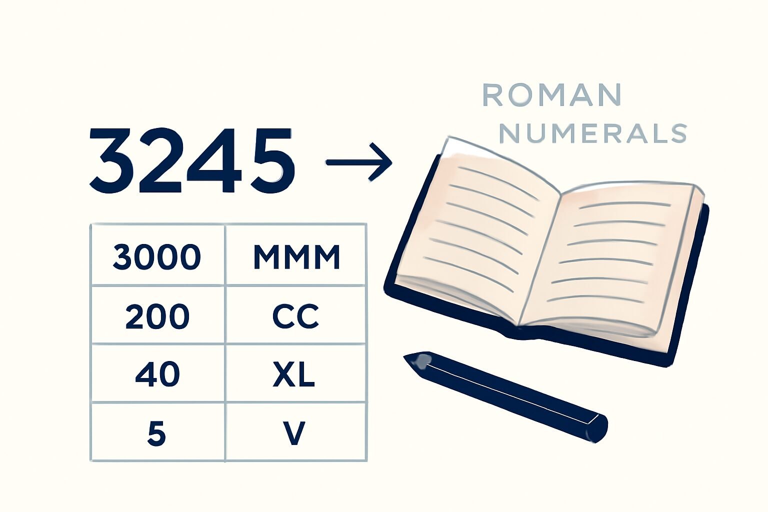 Roman Numerals: 3245