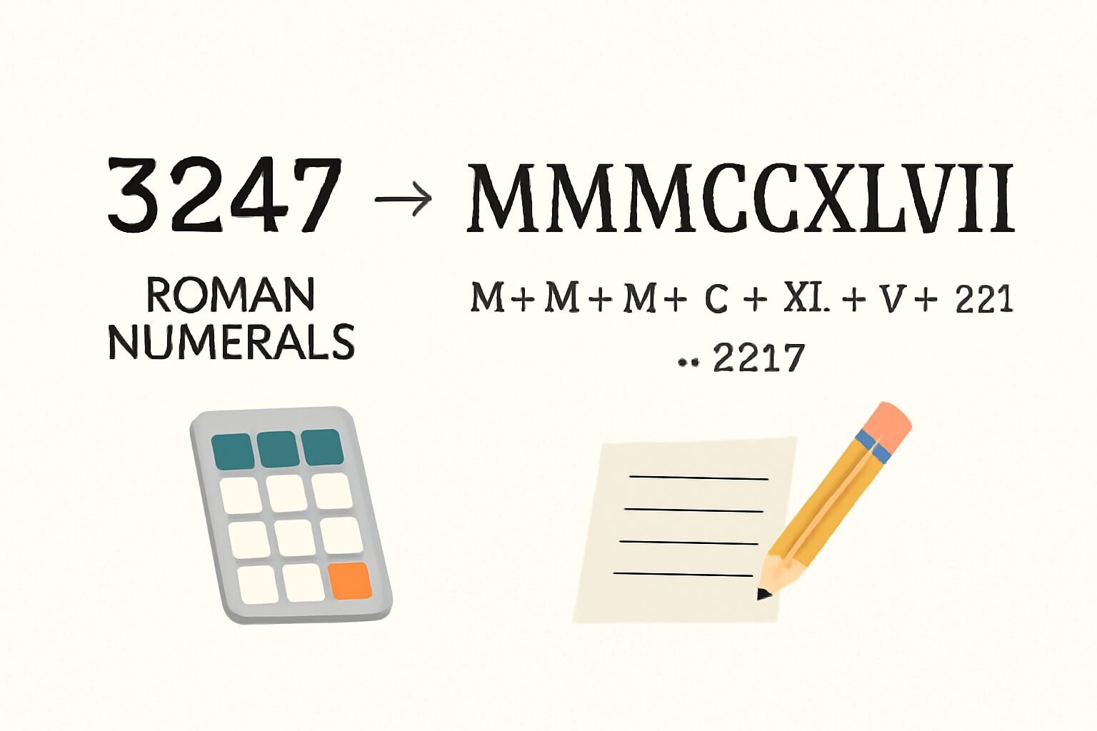 Roman Numerals: 3247