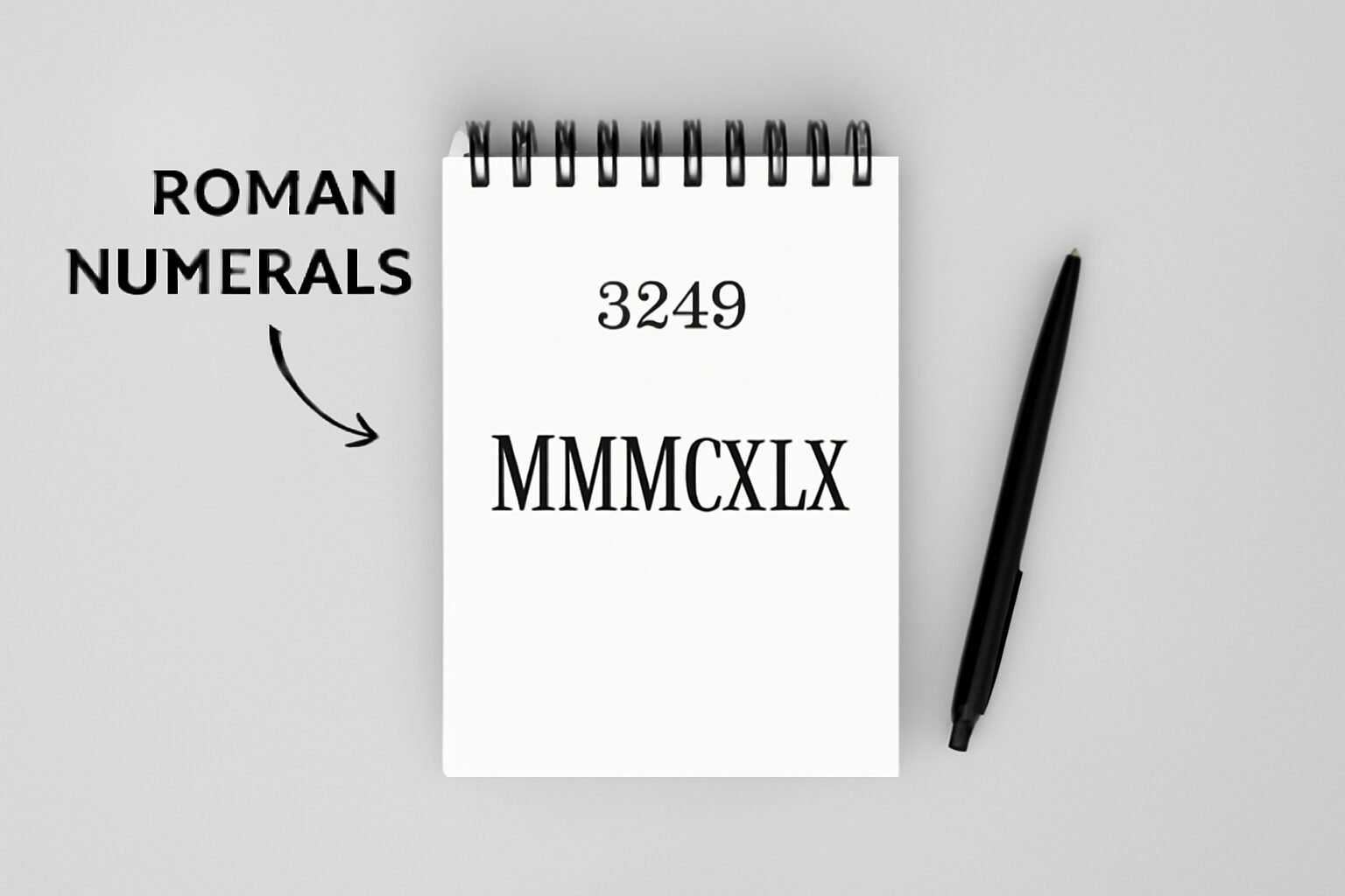 Roman Numerals: 3249