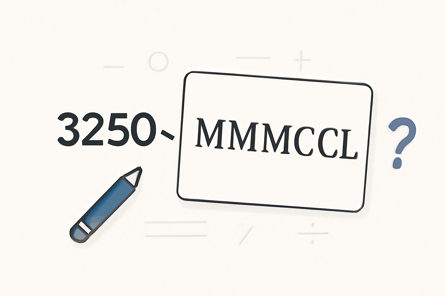 Roman Numerals: 3250