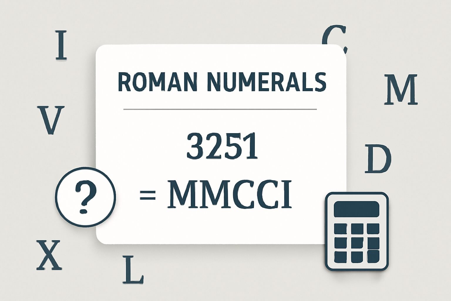 Roman Numerals: 3251