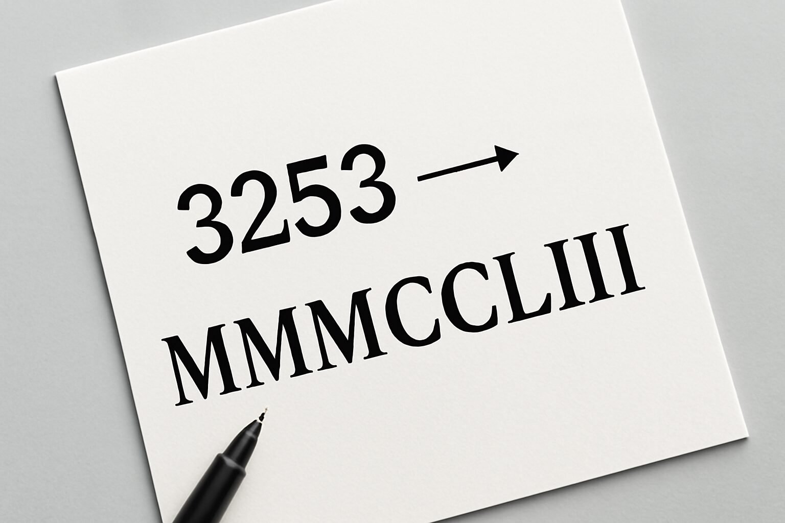 Roman Numerals: 3253