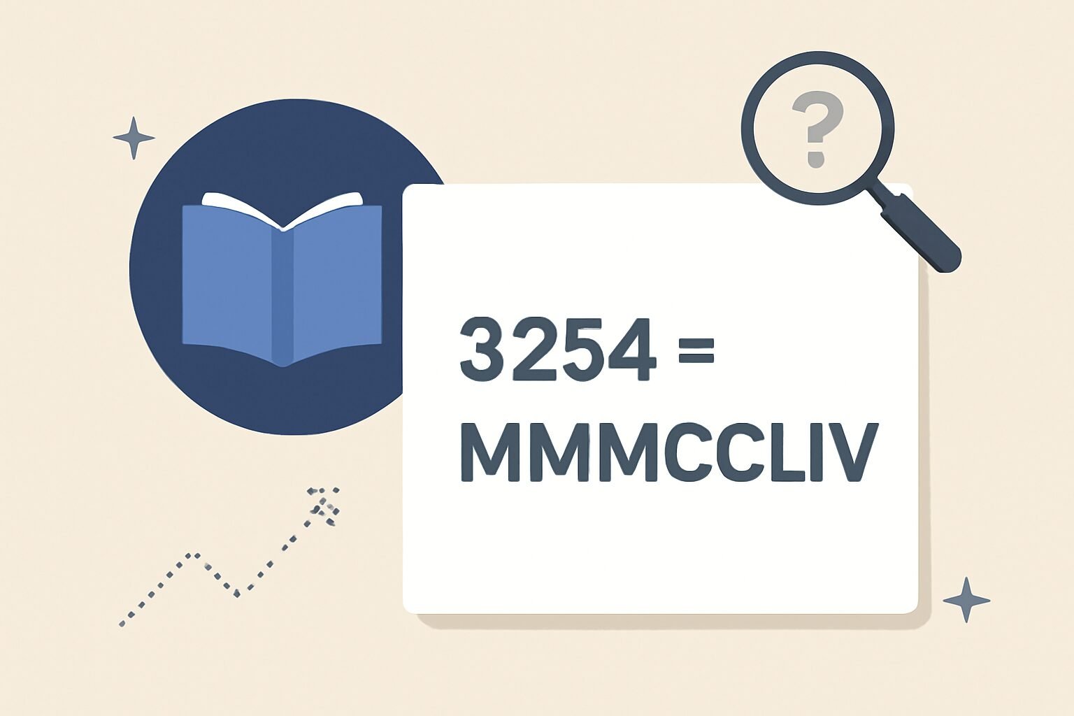 Roman Numerals: 3254