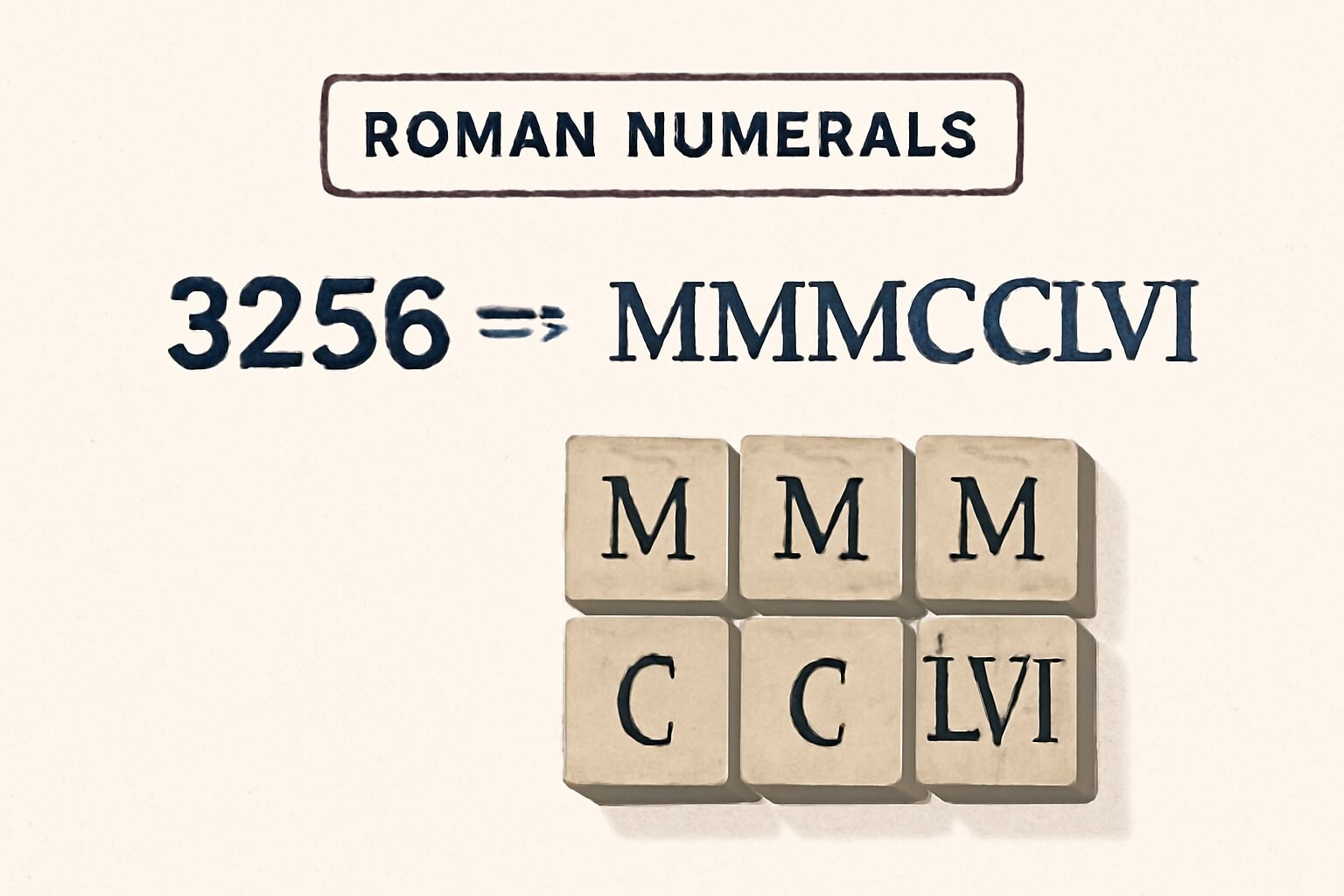 Roman Numerals: 3256