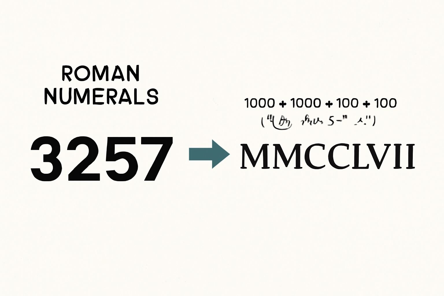 Roman Numerals: 3257
