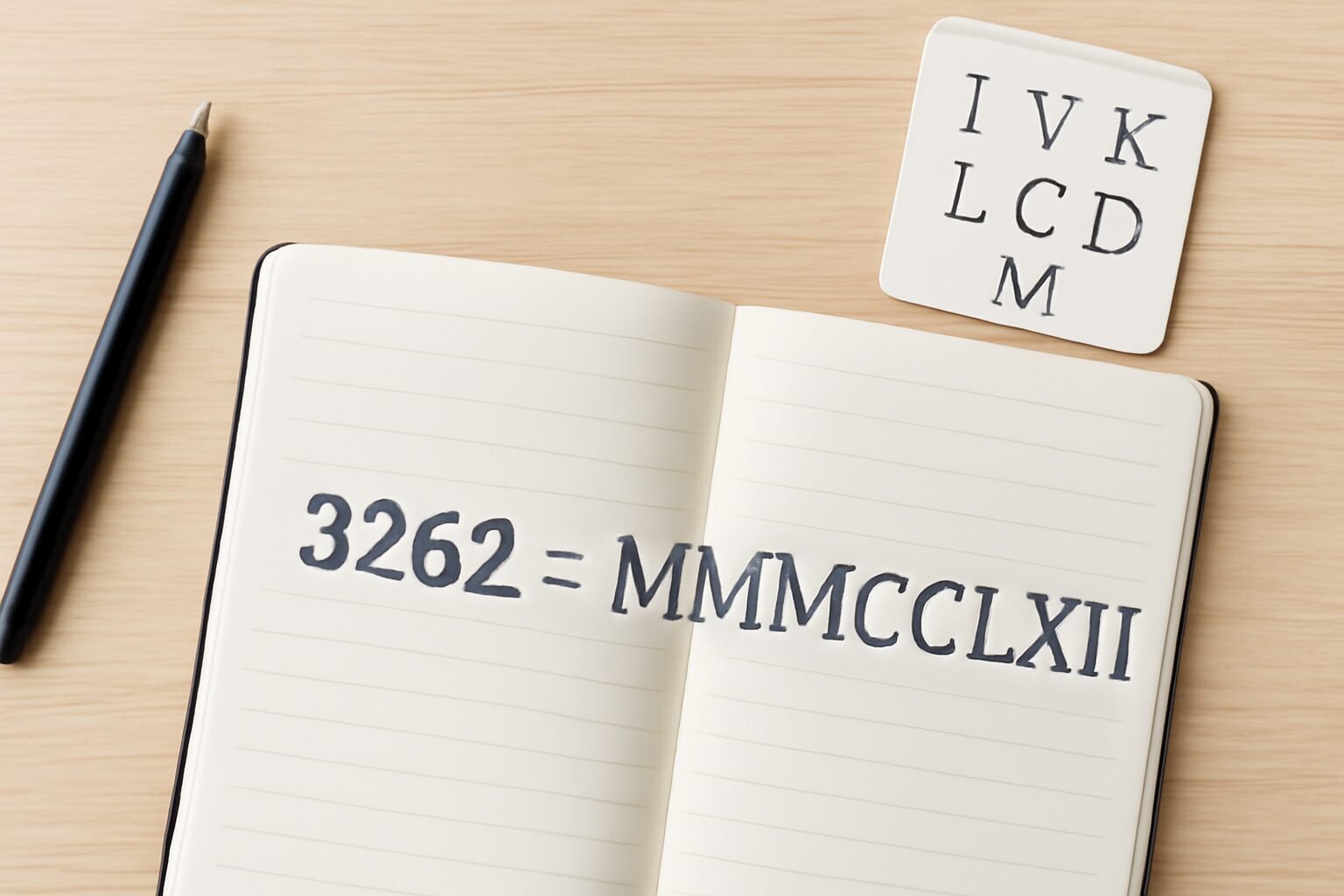Roman Numerals: 3262