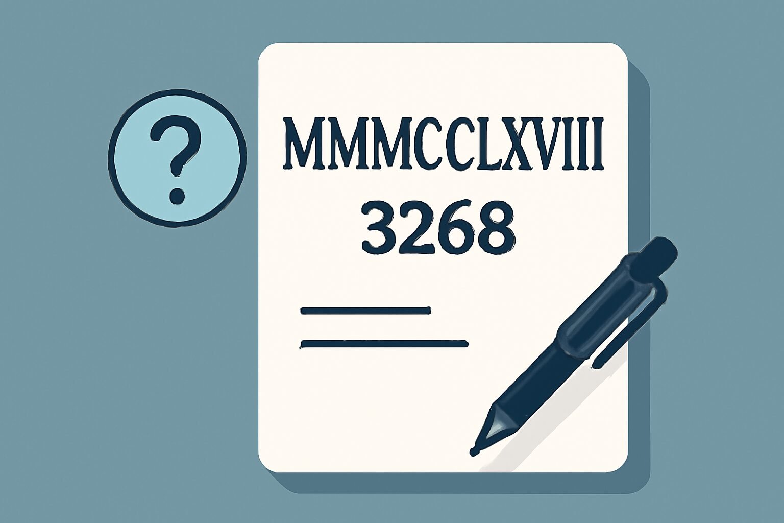 Roman Numerals: 3268