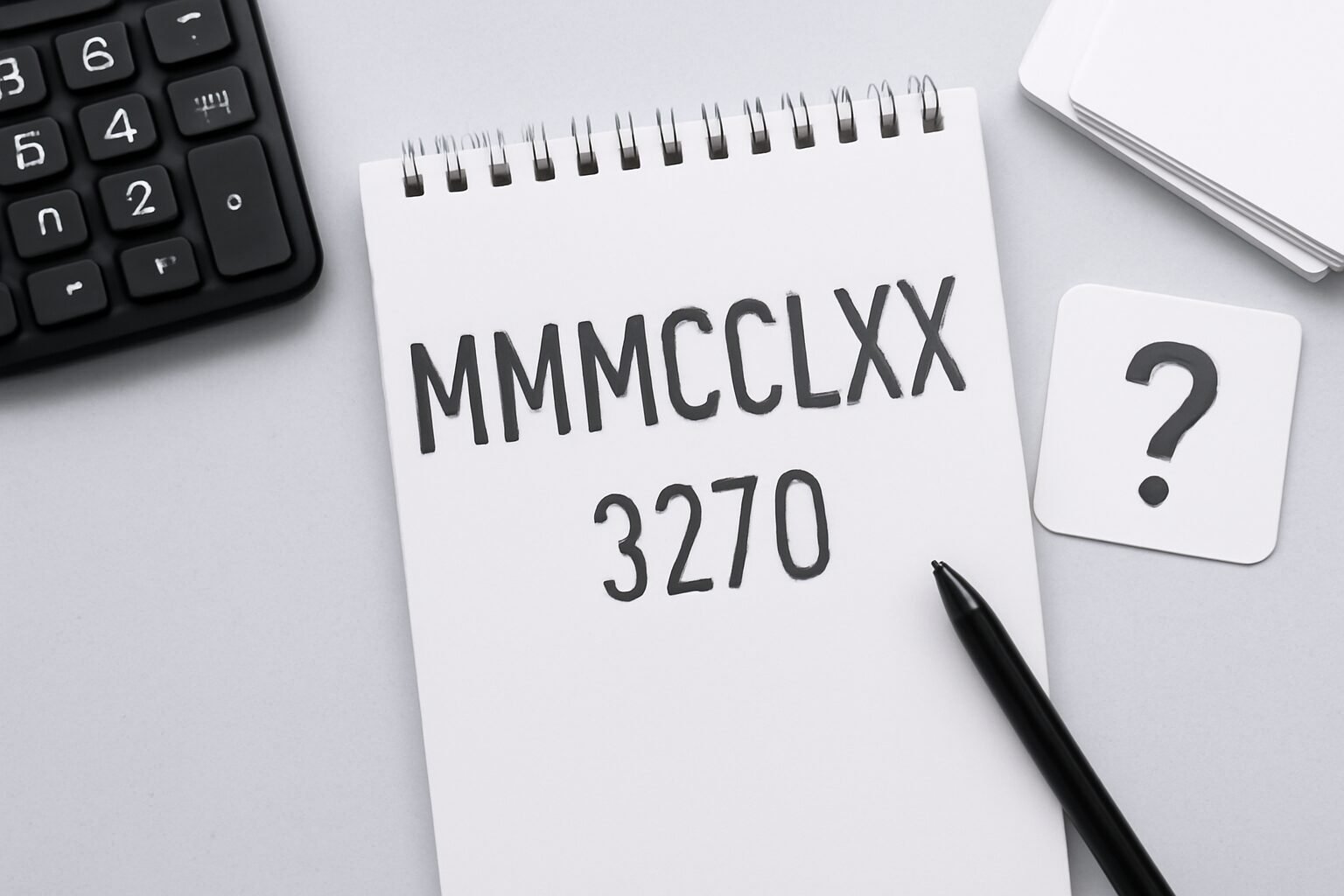 Roman Numerals: 3270