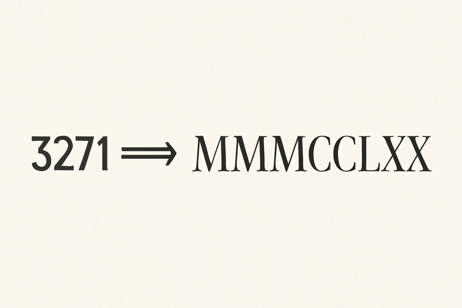 Roman Numerals: 3271