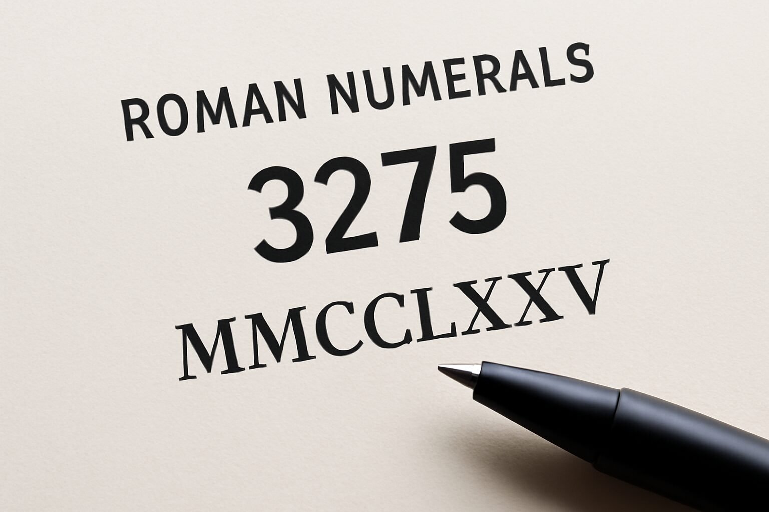 Roman Numerals: 3275