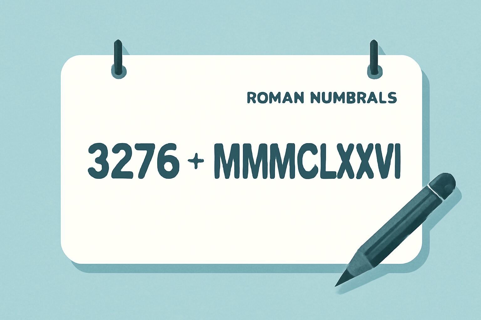 Roman Numerals: 3276
