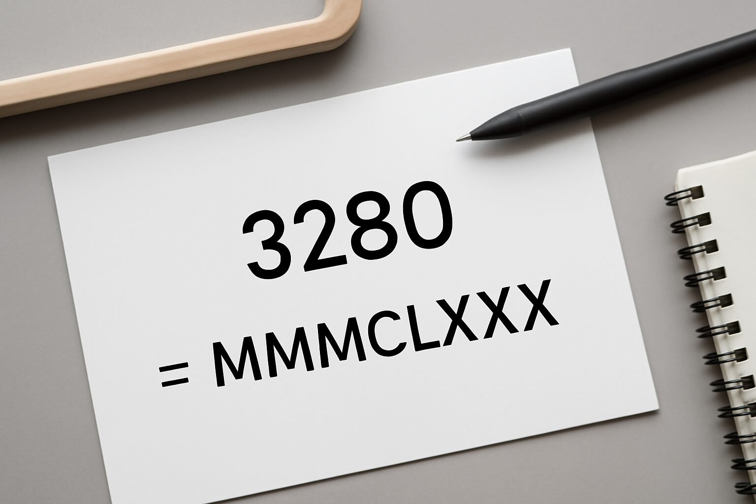 Roman Numerals: 3280