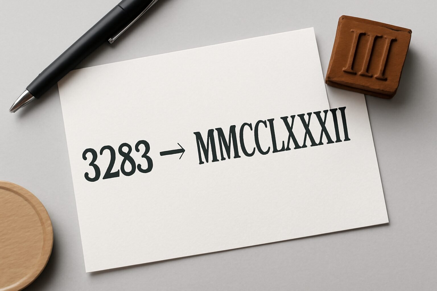 Roman Numerals: 3283