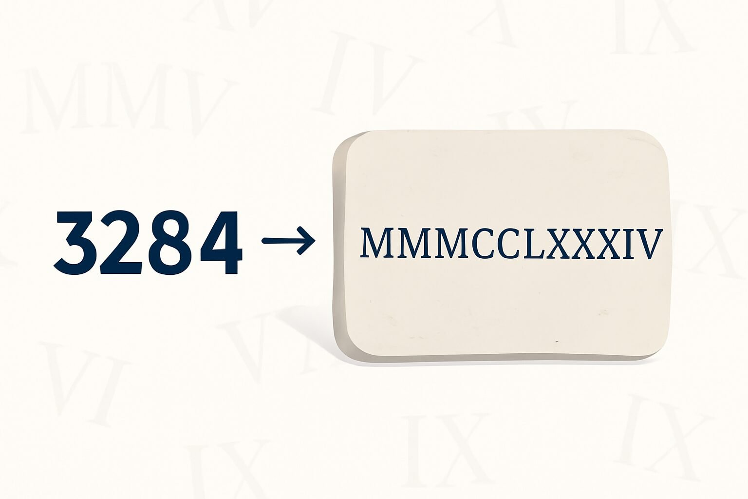 Roman Numerals: 3284