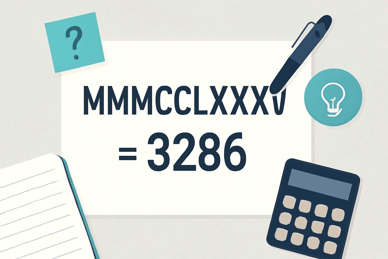 Roman Numerals: 3286
