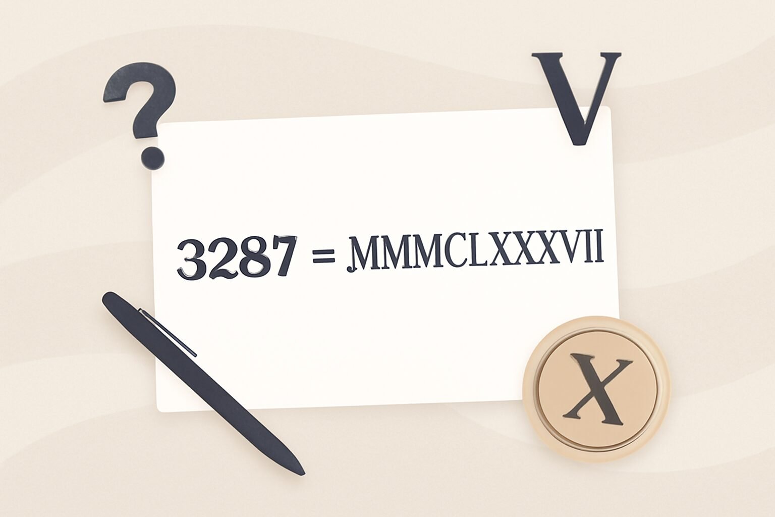 Roman Numerals: 3287