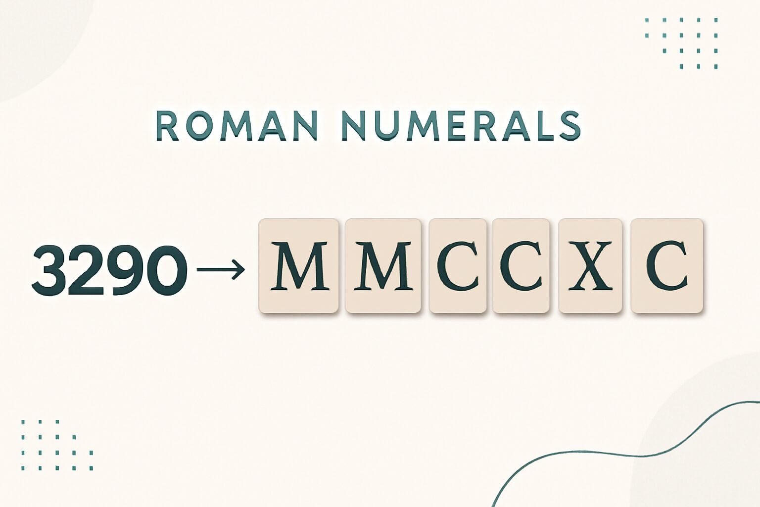 Roman Numerals: 3290