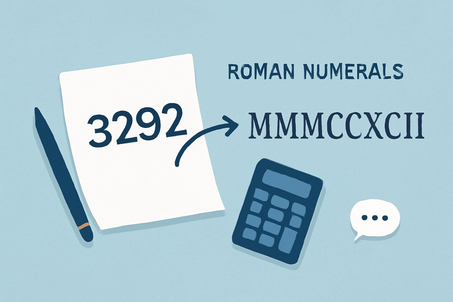 Roman Numerals: 3292
