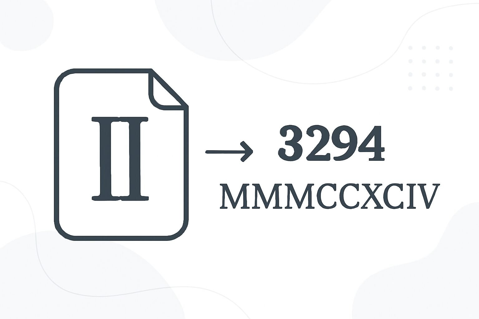 Roman Numerals: 3294