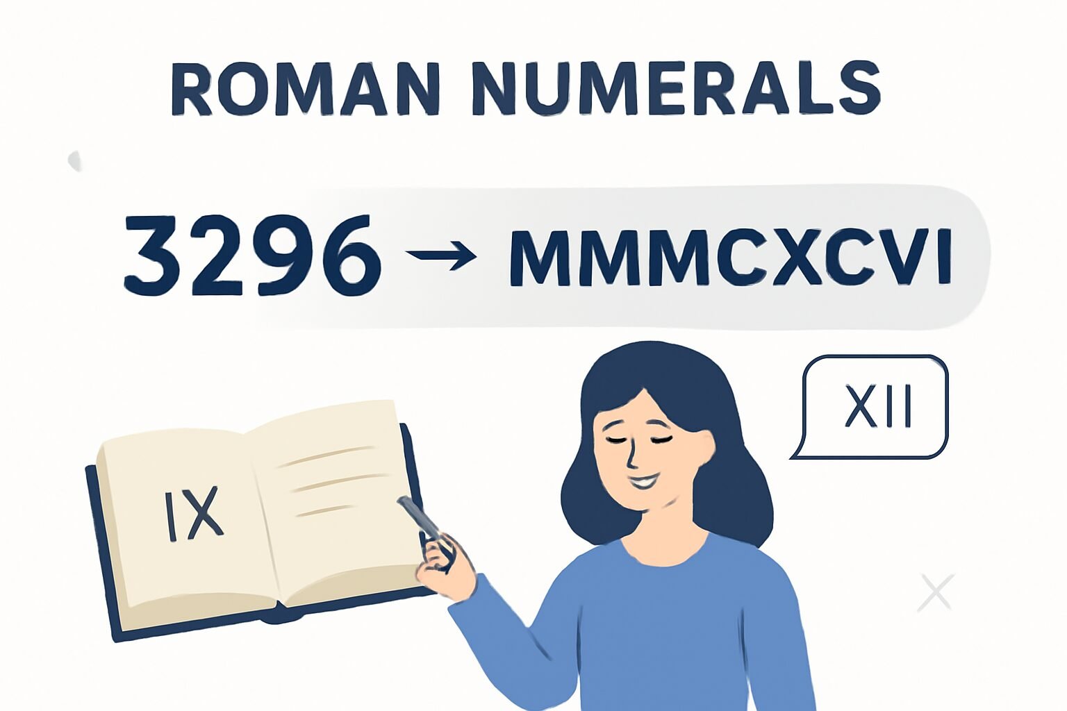Roman Numerals: 3296
