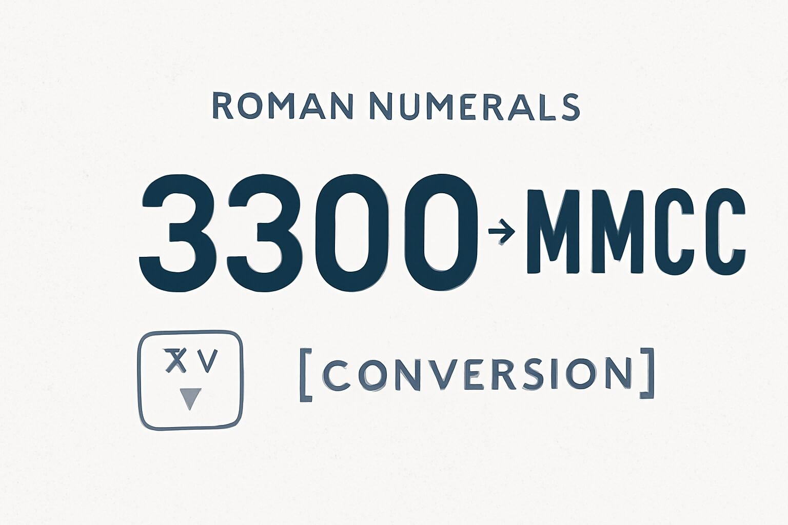Roman Numerals: 3300