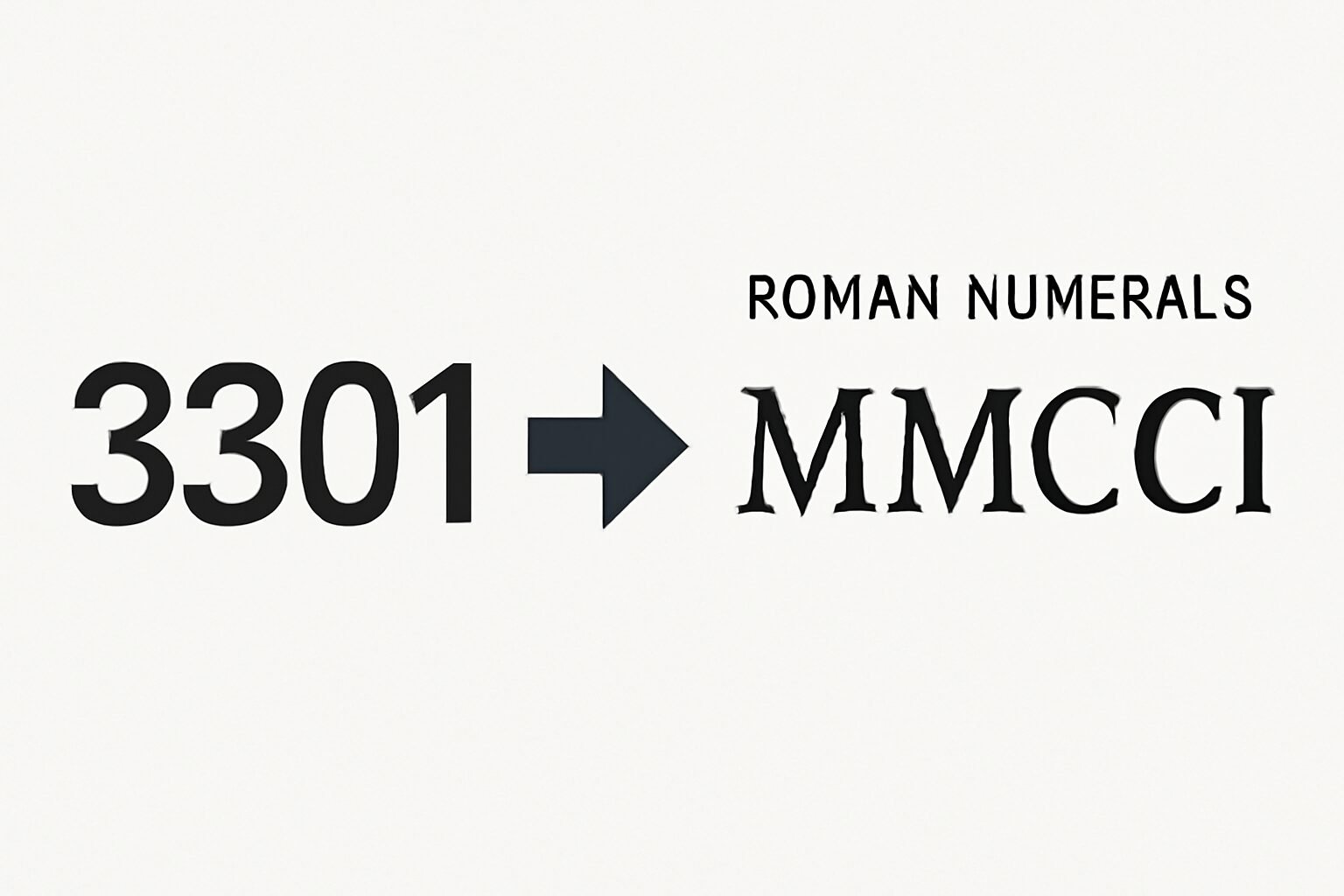 Roman Numerals: 3301
