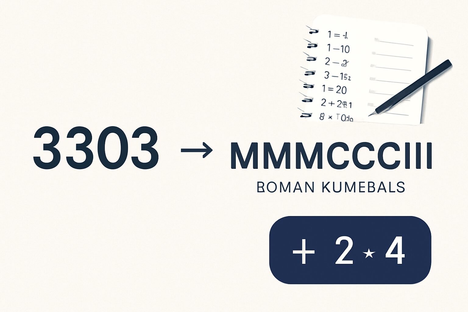 Roman Numerals: 3303