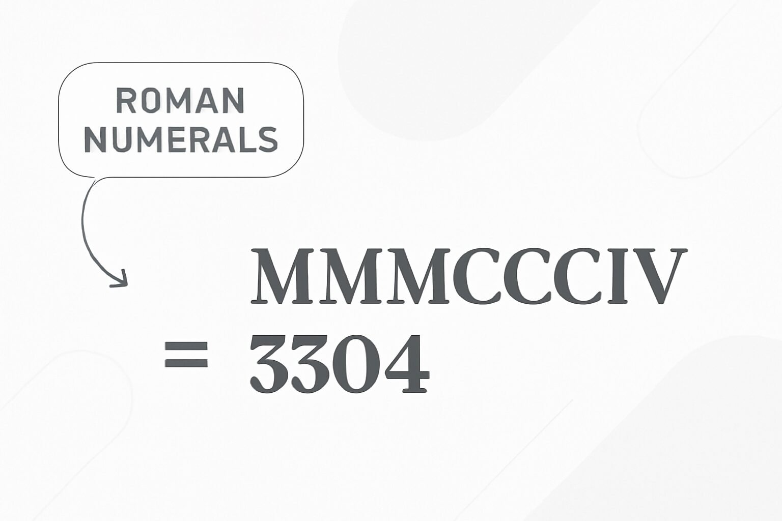 Roman Numerals: 3304
