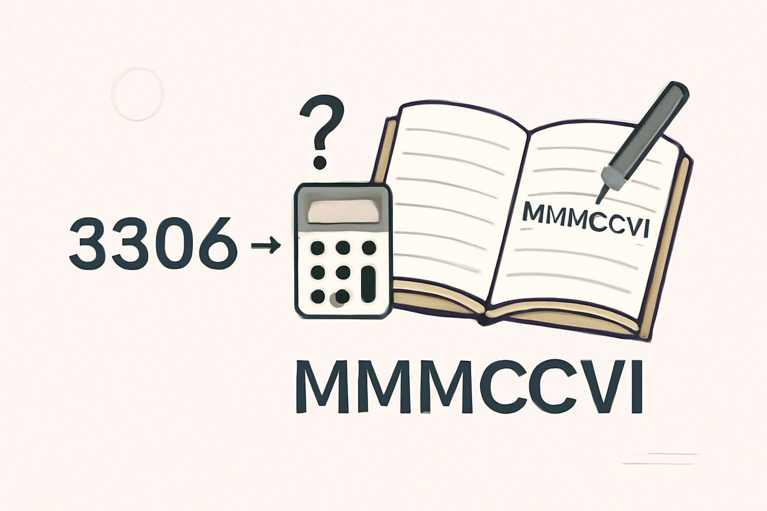 Roman Numerals: 3306