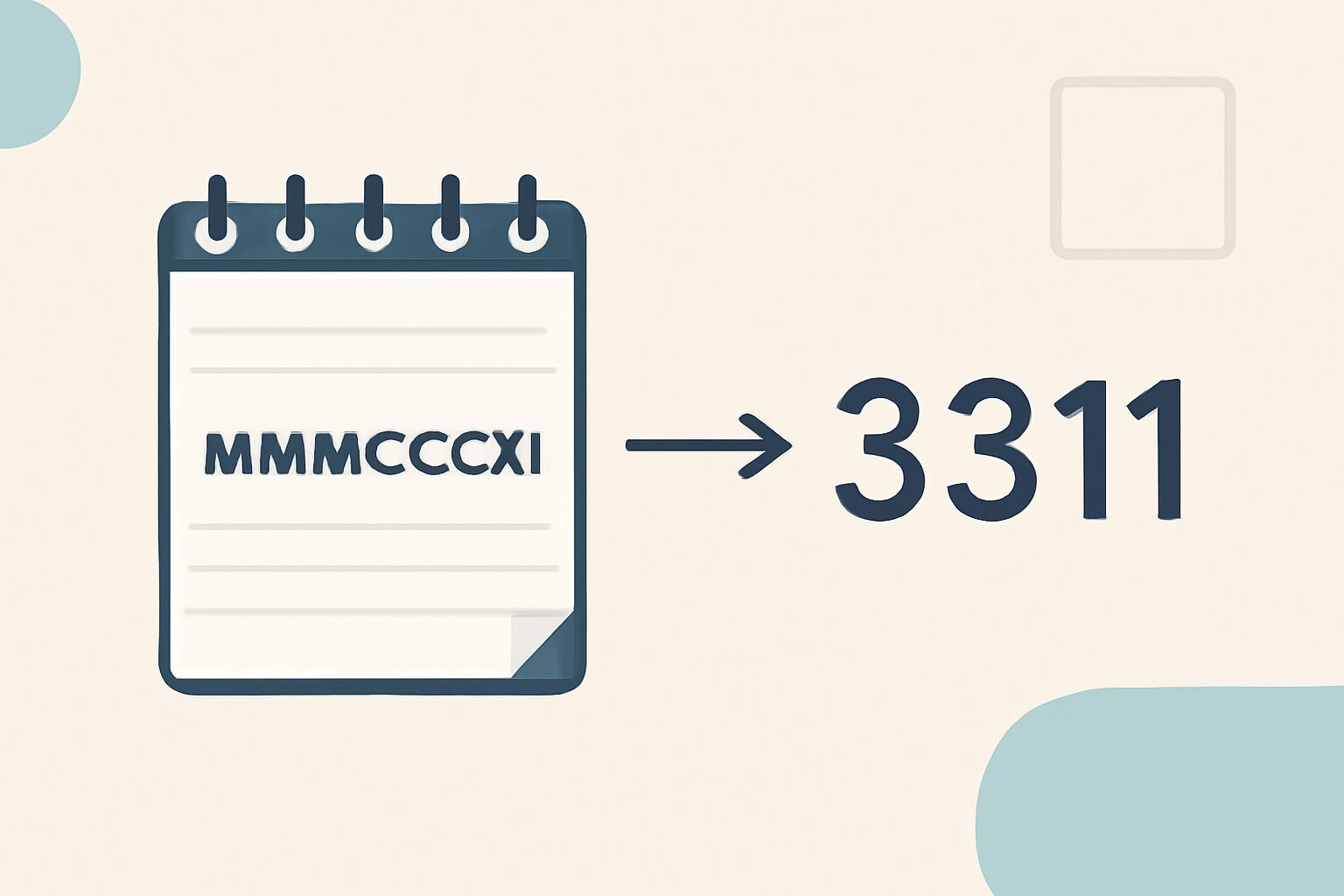 Roman Numerals: 3311