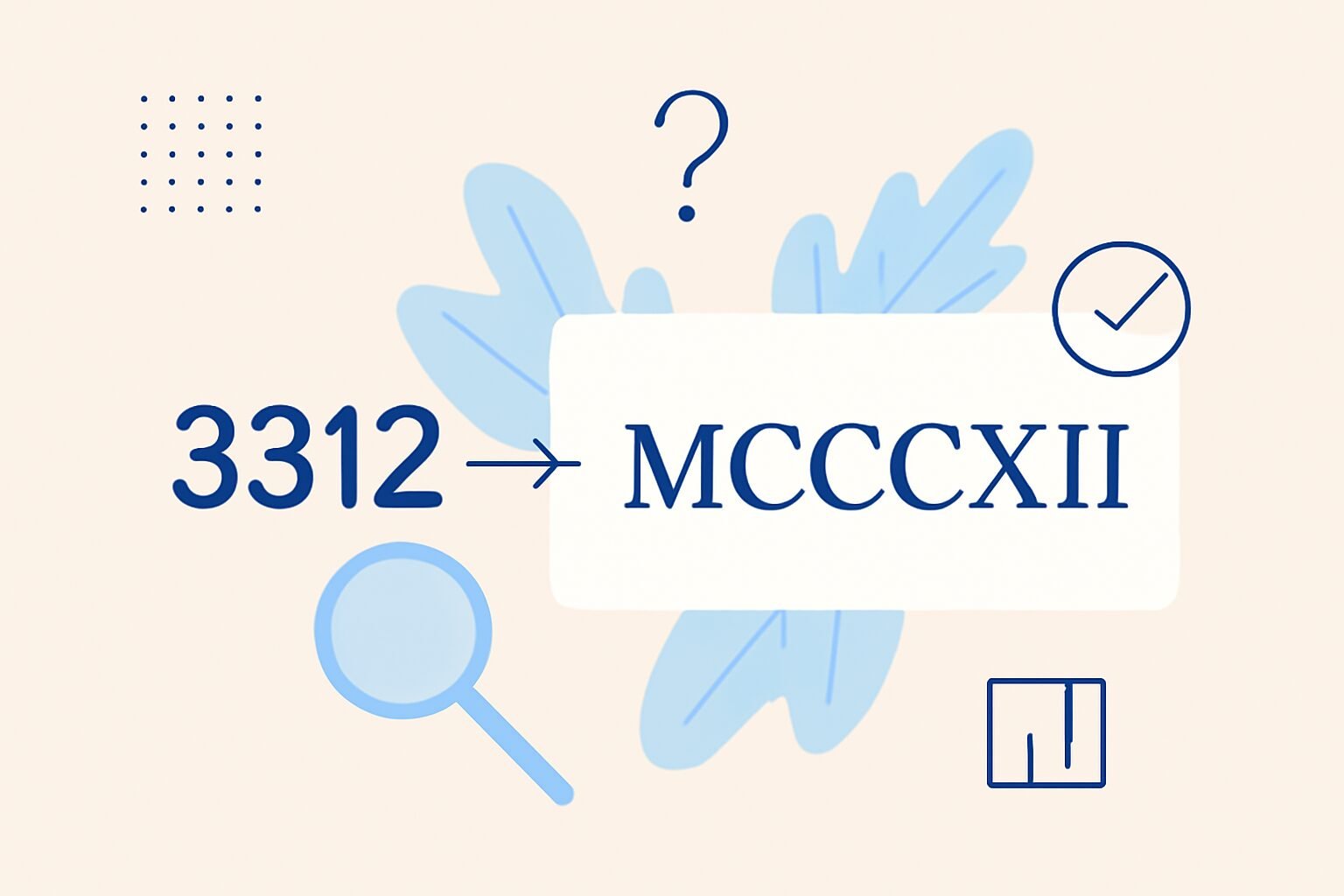 Roman Numerals: 3312