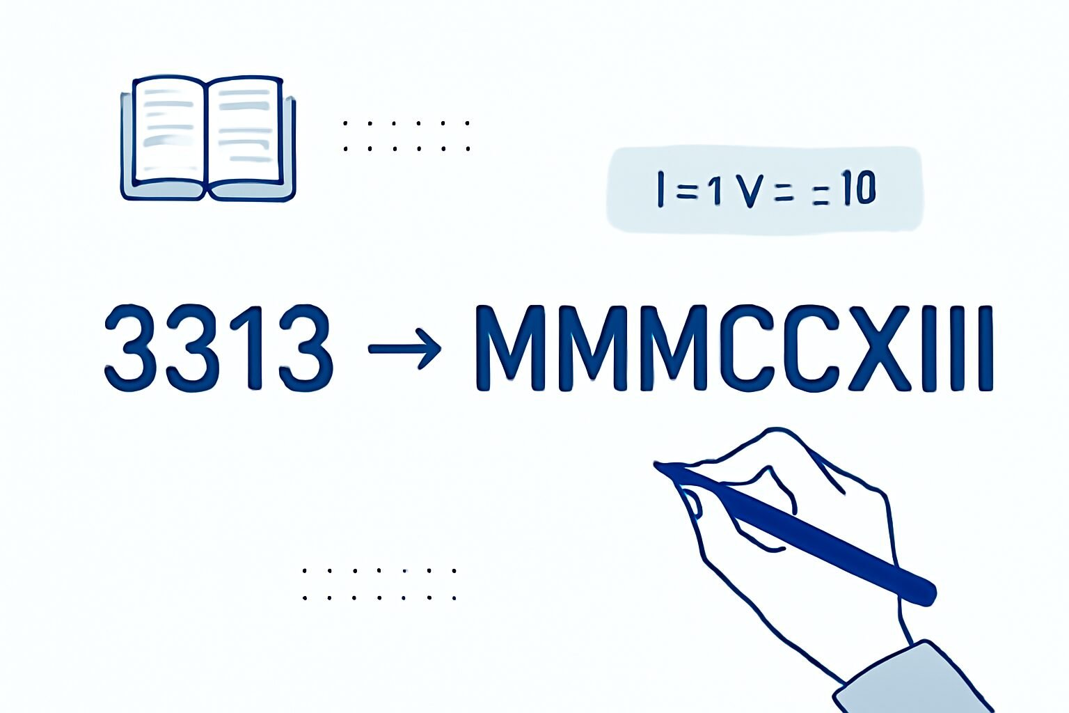 Roman Numerals: 3313