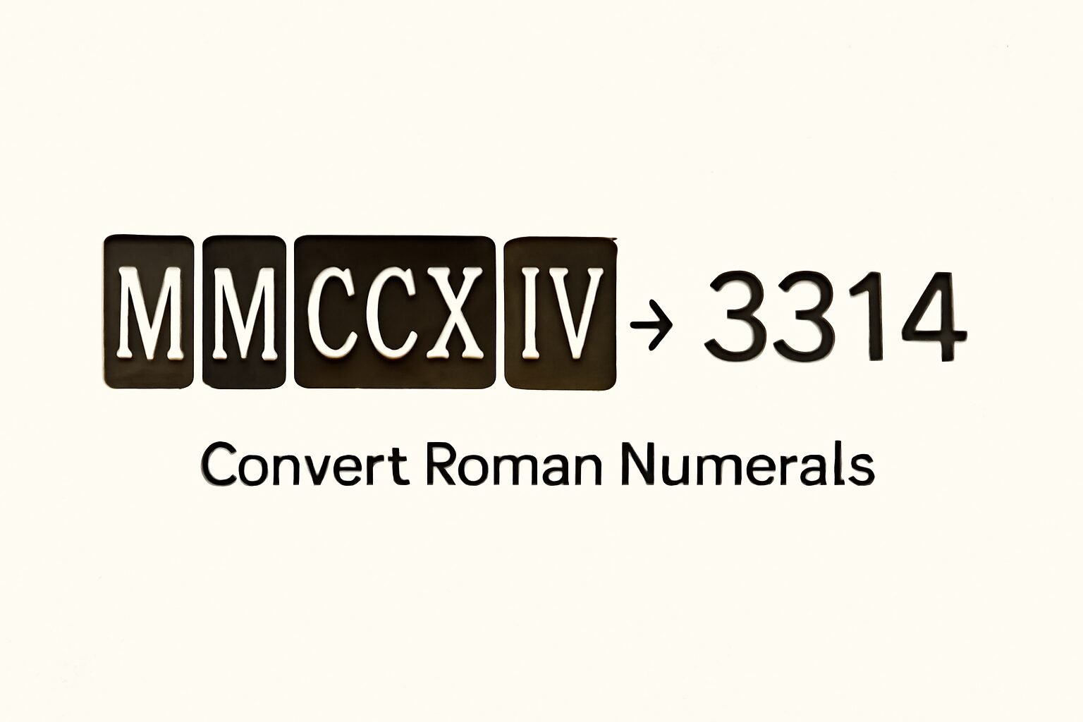 Roman Numerals: 3314