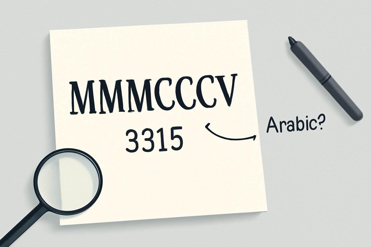 Roman Numerals: 3315