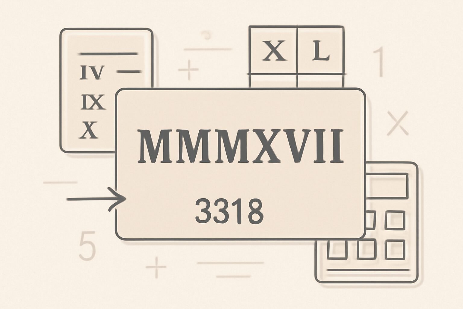 Roman Numerals: 3318