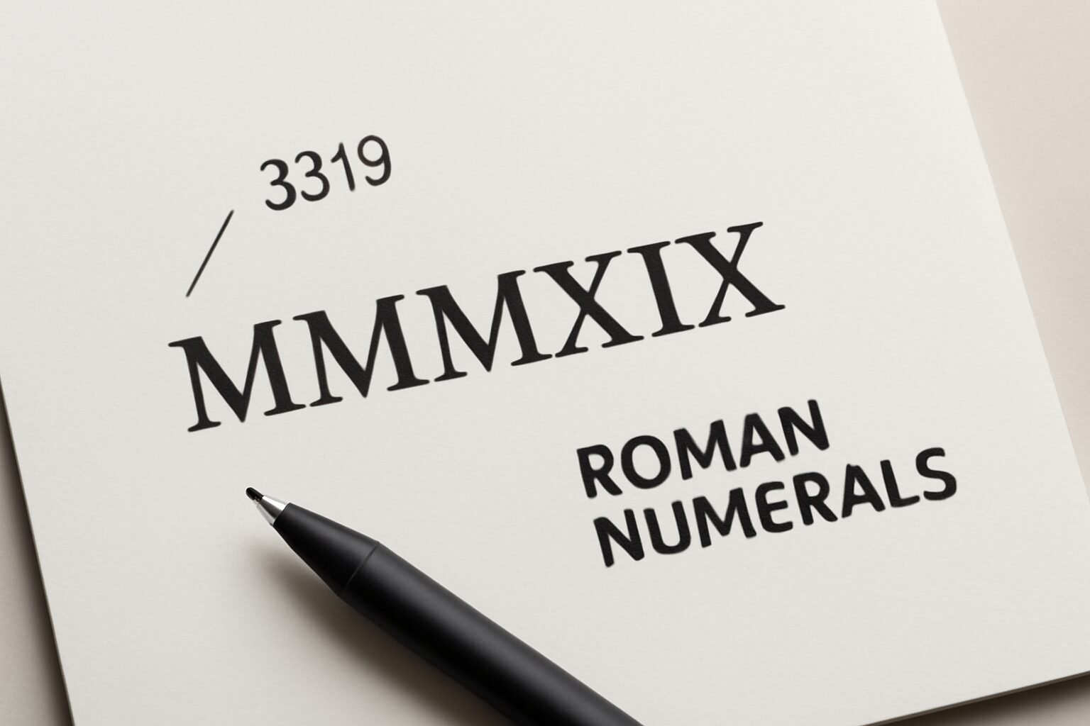 Roman Numerals: 3319