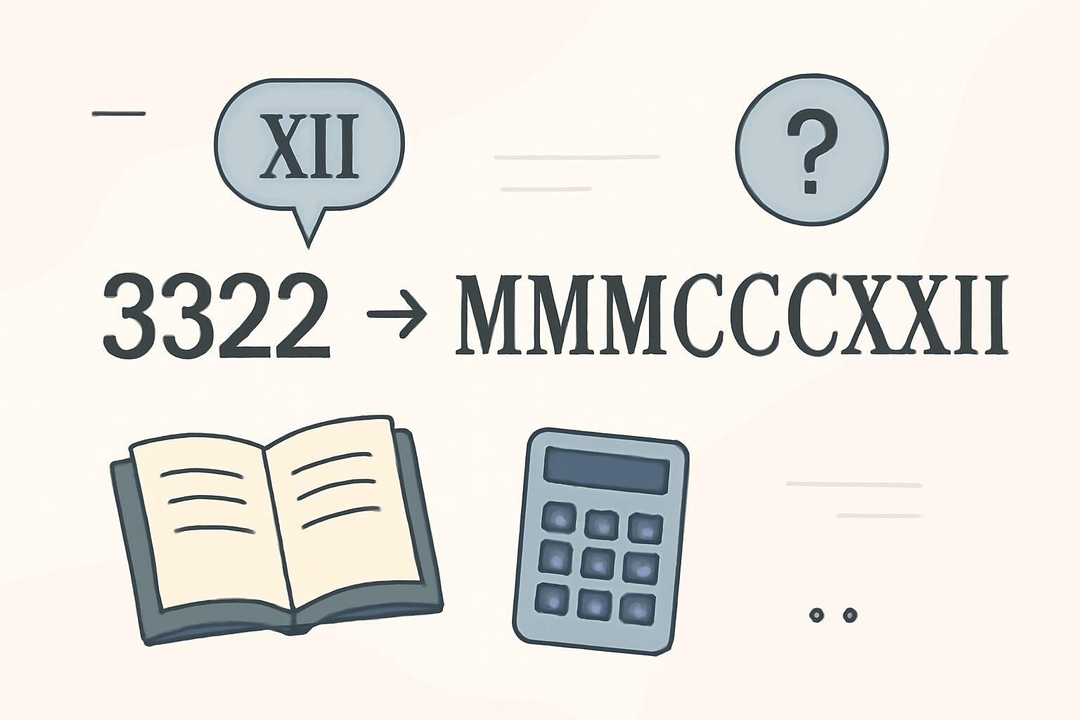 Roman Numerals: 3322